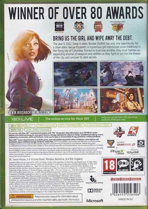 Bioshock Infinite - XBOX 360 (B Grade) (Used) (Eng)